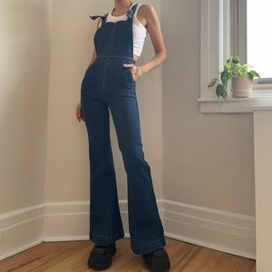 ROLLAS 70s inspired flared overalls